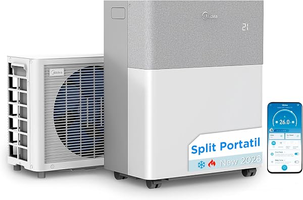 Midea PortaSplit, aire acondicionado portátil inverter de bajo consumo con 39 decibelios