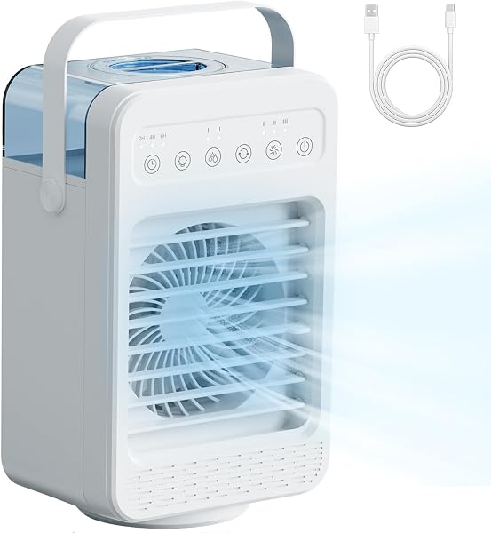 Mini enfriador de aire evaporativo 4 en 1 de sobremesa, el falso aire acondicionado portátil pequeño